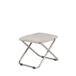 Taburete Chico Soft, Beige, estructura de aluminio