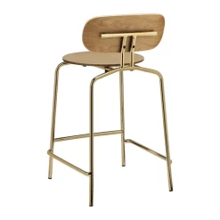 Taburete Curious 65 cm, Oak-brass