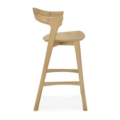 Taburete de bar Bok, Roble lacado, 65 cm