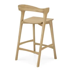 Taburete de bar Bok, Roble lacado, 65 cm