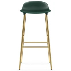 Taburete de bar con patas de bronce Form 75 cm, Verde