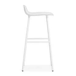 Taburete de bar con patas de metal Form 75 cm, blanco
