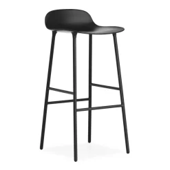 Taburete de bar con patas de metal Form 75 cm, negro