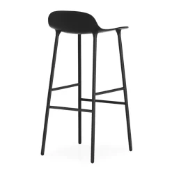 Taburete de bar con patas de metal Form 75 cm, negro