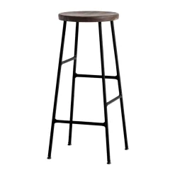 Taburete de bar Cornet 75 cm, Smoked oiled oak-soft black