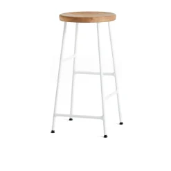 Taburete de bar Cornet 65 cm, Oiled oak-cream white