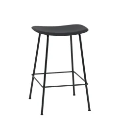 Taburete de bar Fiber Tube 65 cm, negro