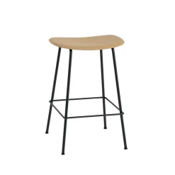 Taburete de bar Fiber Tube 65 cm, ocre-negro
