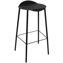 Taburete de bar Flamingo Hippo, Black-anthracite