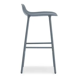 Taburete de bar Form Chair con patas de metal, azul