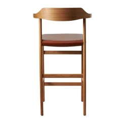Taburete de bar Hedda, Roble-pure-cuero Tärnsjö cognac
