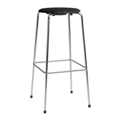 Taburete de bar High Dot, Ceniza negra-cromo