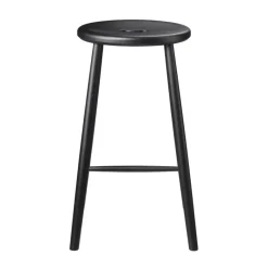 Taburete de bar J27C Counter, Beech black painted