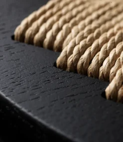 Taburete de bar J165C Counter Round, Oak black painted-nature