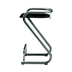 Taburete de bar S70-3 , Negro-cromo