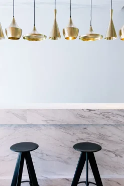 Taburete de bar Slab 76 cm, Roble negro