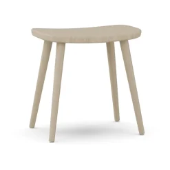 Taburete de roble Palle, Barniz mate claro