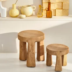 Taburete Donna Ø27x25 cm, Natural
