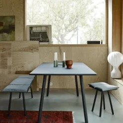 Taburete Georg, roble lacado negro