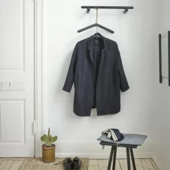 Taburete Georg, roble lacado negro