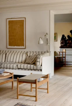 Taburete HB, Roble aceitado-lona