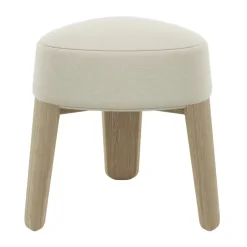 Taburete Kuon Ø47x45 cm, Boucla beige