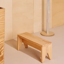 Taburete Manolito Long, Natural, 60 cm