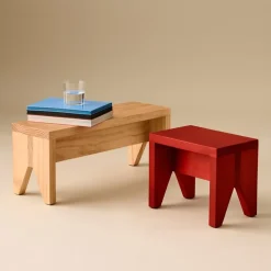 Taburete Manolito Long, Natural, 60 cm