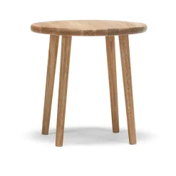 Taburete Miss Button, Roble aceite natural, bajo