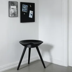 Taburete ML42 48 cm, Haya teñida de negro
