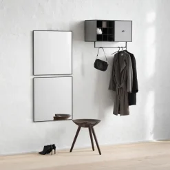 Taburete ML42 48 cm, Roble barnizado marrón