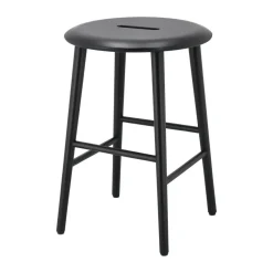 Taburete Norrabo 53 cm, Roble lacado en negro