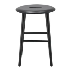 Taburete Norrabo 53 cm, Roble lacado en negro