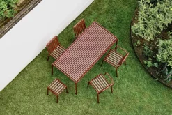 Taburete Palissade, Iron red