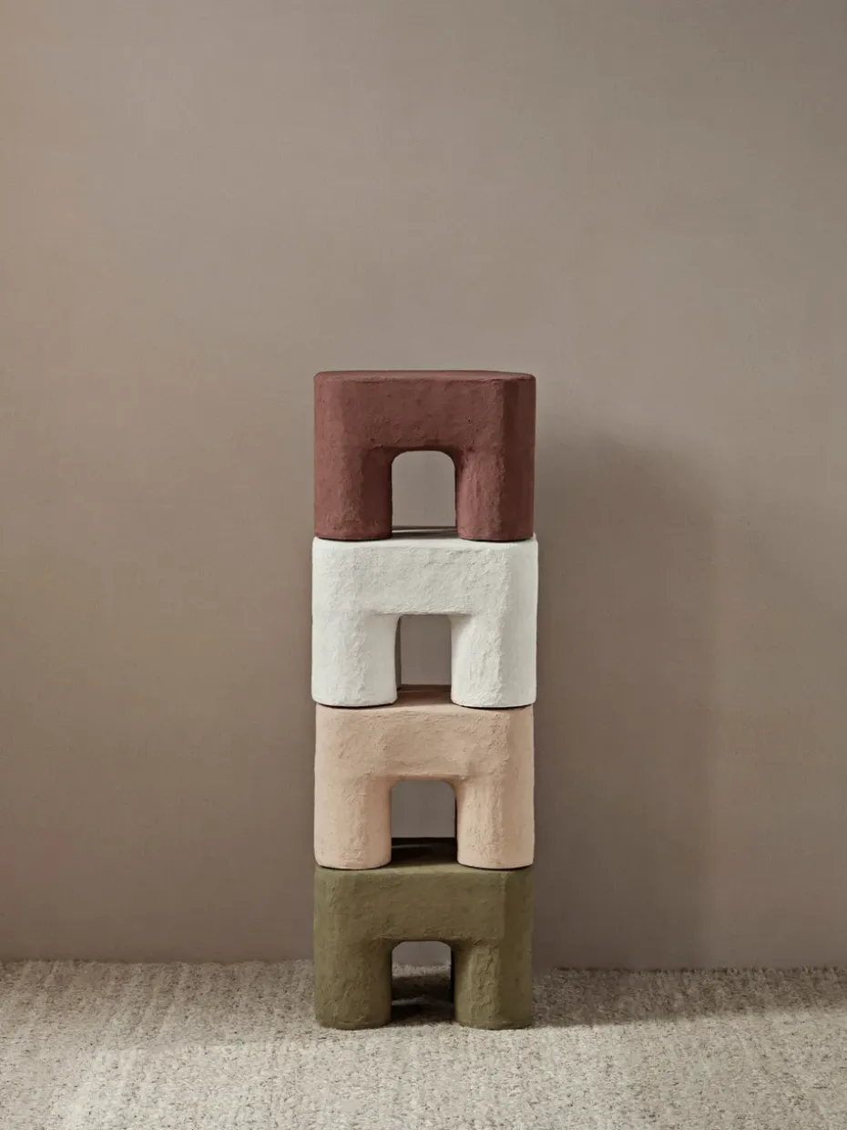 Taburete Podo, Red Brown