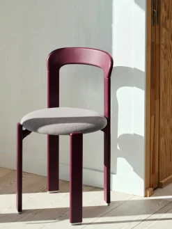 Taburete Rey tapizado 75 cm, Steelcut Trio 416-grape red