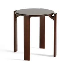 Taburete Rey Ø46,5x46 cm, marrón siena umbra