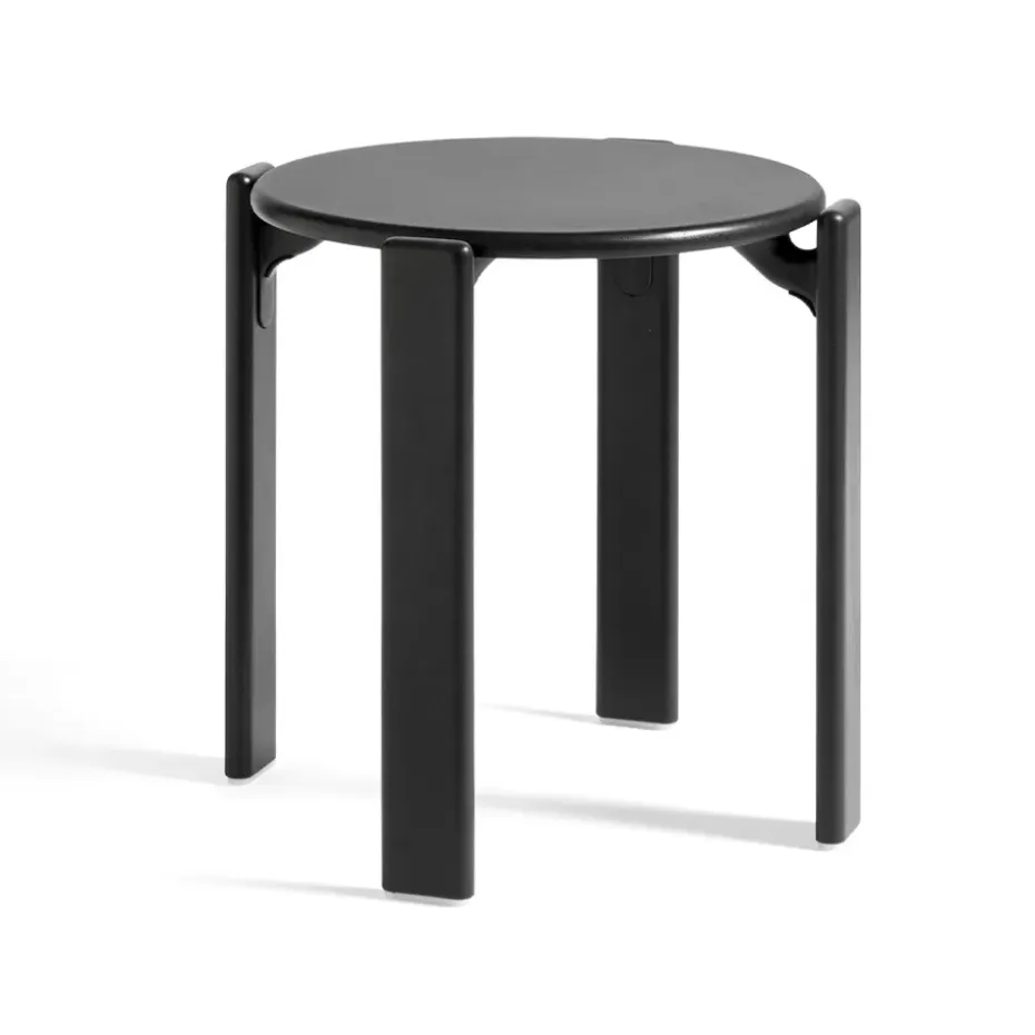 Taburete Rey Ø46,5x46 cm, negro profundo