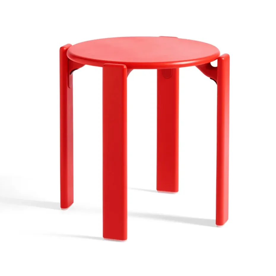 Taburete Rey Ø46,5x46 cm, Rojo escarlata