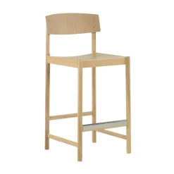 Taburete Rod 65 cm, Roble blanqueado con acabado mate