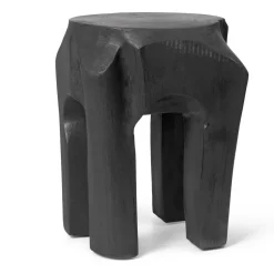 Taburete Root Ø30x40 cm, Black stained