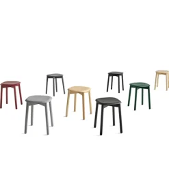 Taburete Soft Edge 72, Black oak-estructura de roble negro