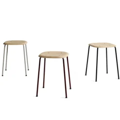 Taburete Soft Edge 70, fall red, estructura de acero negra