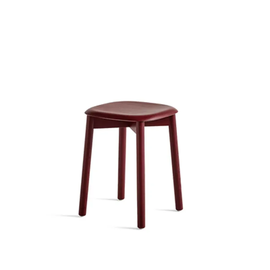 Taburete Soft Edge 72, Fall red-fall red bastidor de roble