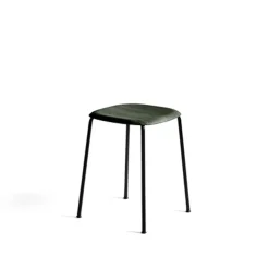 Taburete Soft Edge 70, hunter, estructura de acero negro