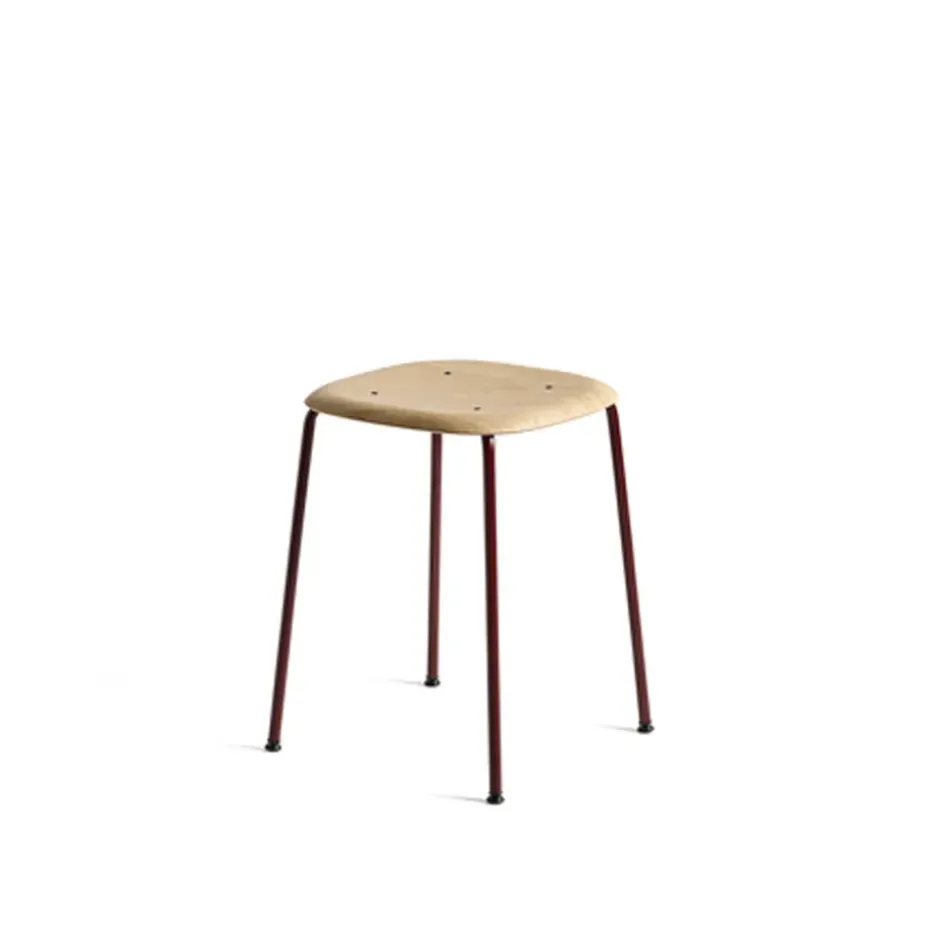 Taburete Soft Edge 70, Oak-fall red estructura de acero