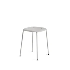 Taburete Soft Edge 70, Soft grey-soft grey estructura de acero