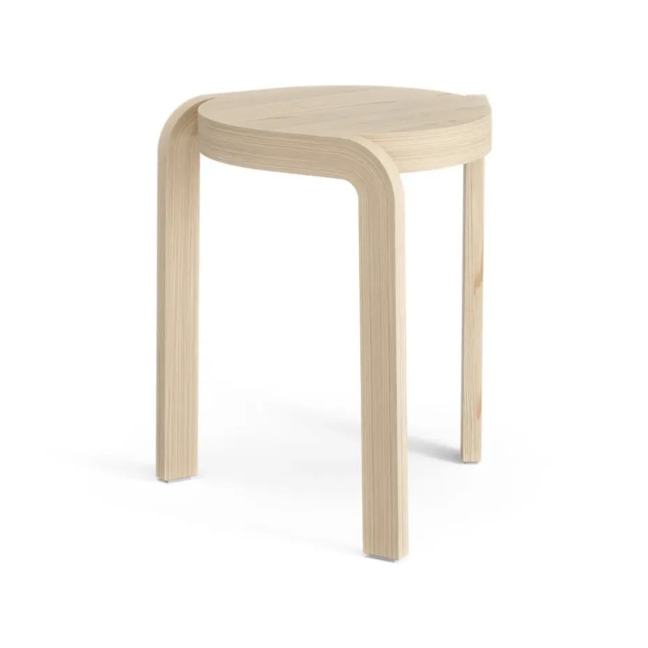 Taburete Spin H44 cm, Fresno lacado