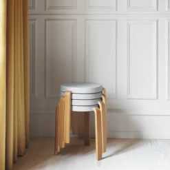 Taburete Tap, gris-roble