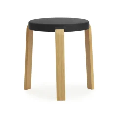 Taburete Tap, negro-roble